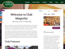 Tablet Screenshot of clubmagnoliahospitality.com